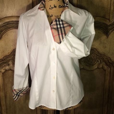 burberry t shirt white collar|burberry plaid shirt men's.